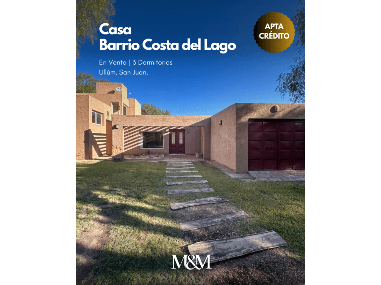 ⚫️ Apta Crédito | Venta Casa Dique 2 Dormitorios | Barrio Costa Del Lago | Ullum