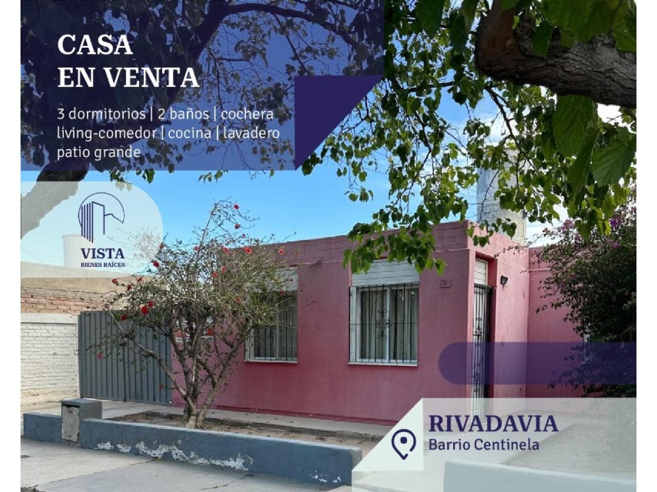 Venta. Casa Con 3 Dormitorios - Rivadavia