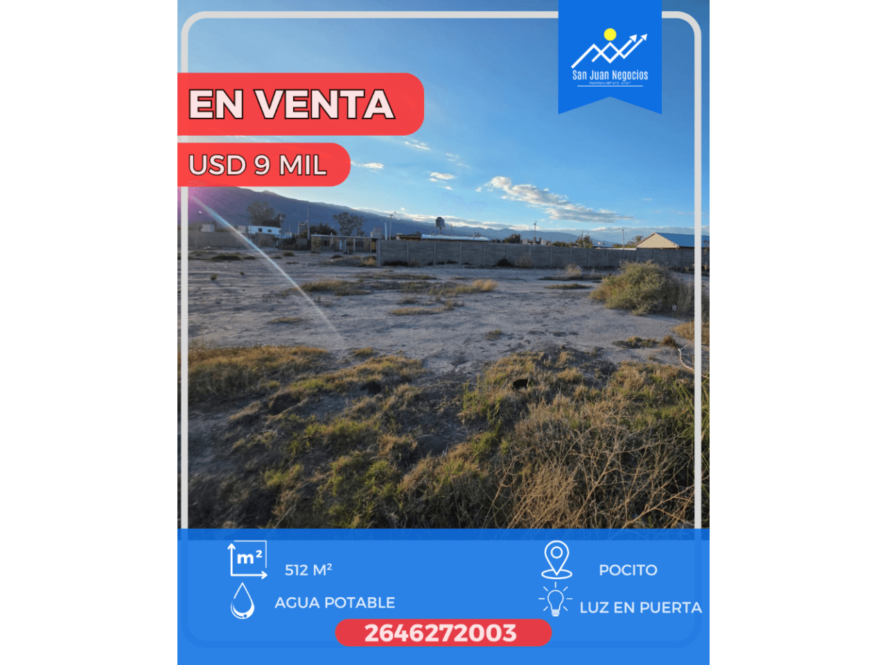Venta. Lote En Pocito