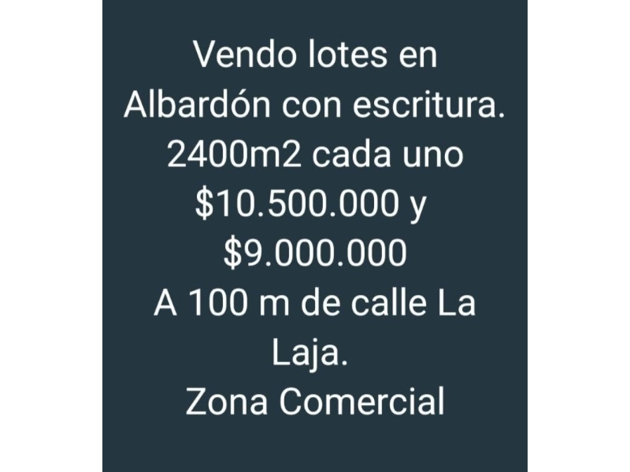 Venta Dos  Lotes Con Escritura
