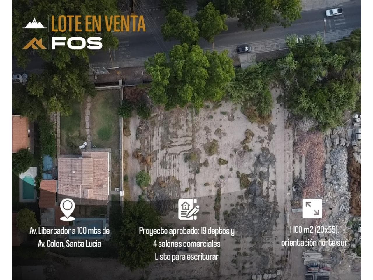 Venta. Amplio Lote Con Proyecto Para Departamentos Y Locales - Santa Lucía