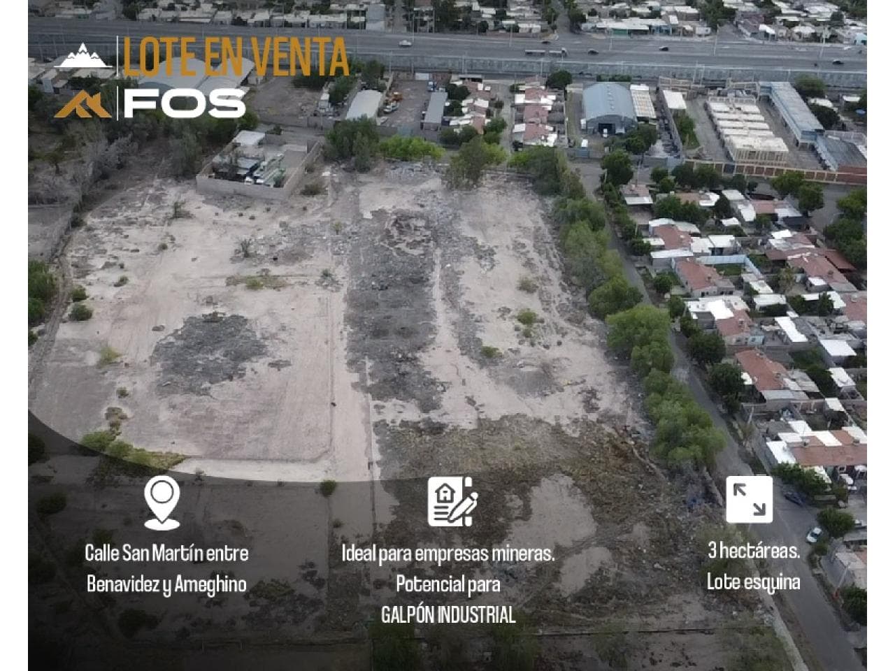 Venta. Lote Ideal Para Galpon Industrial O Minero - Chimbas