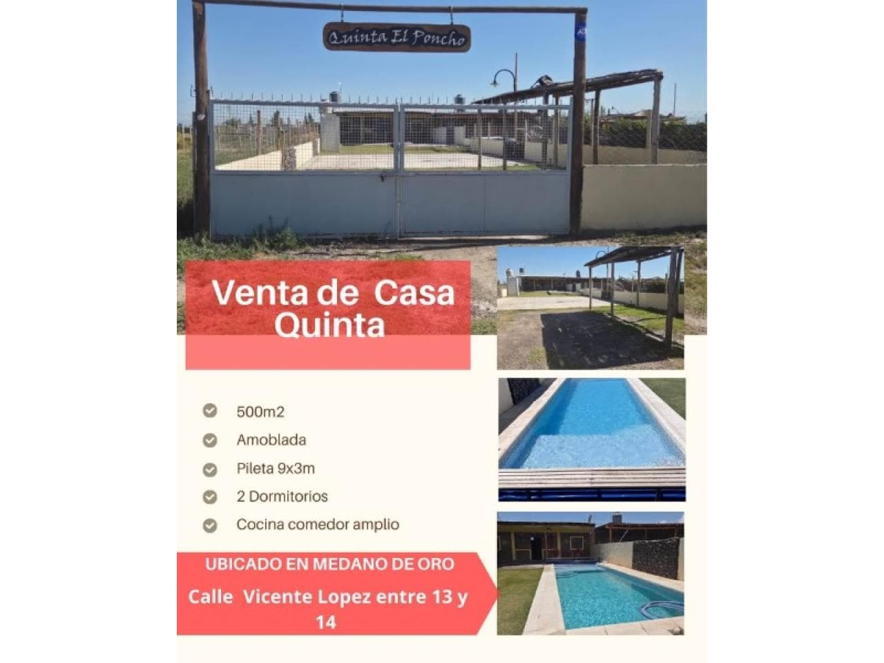 Se Vende Casa De Fin De Semana, 2 Dormitorios. Pocito