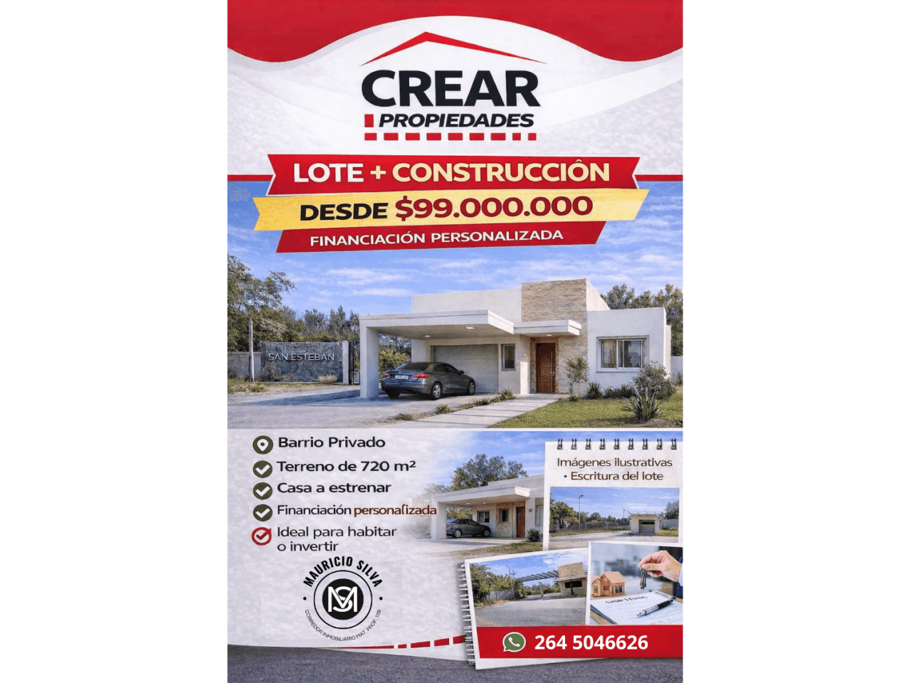 Venta. Casa, 2 Dormitorios. Con Proyecto A Elección. Santa Lucia