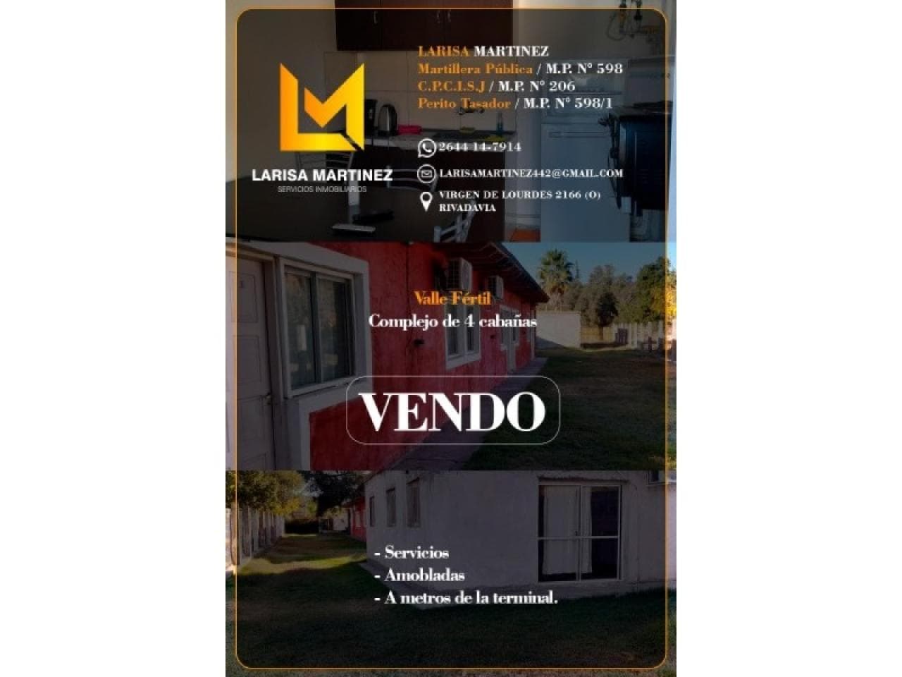 Venta De Complejo En Departamento Valle Fertil