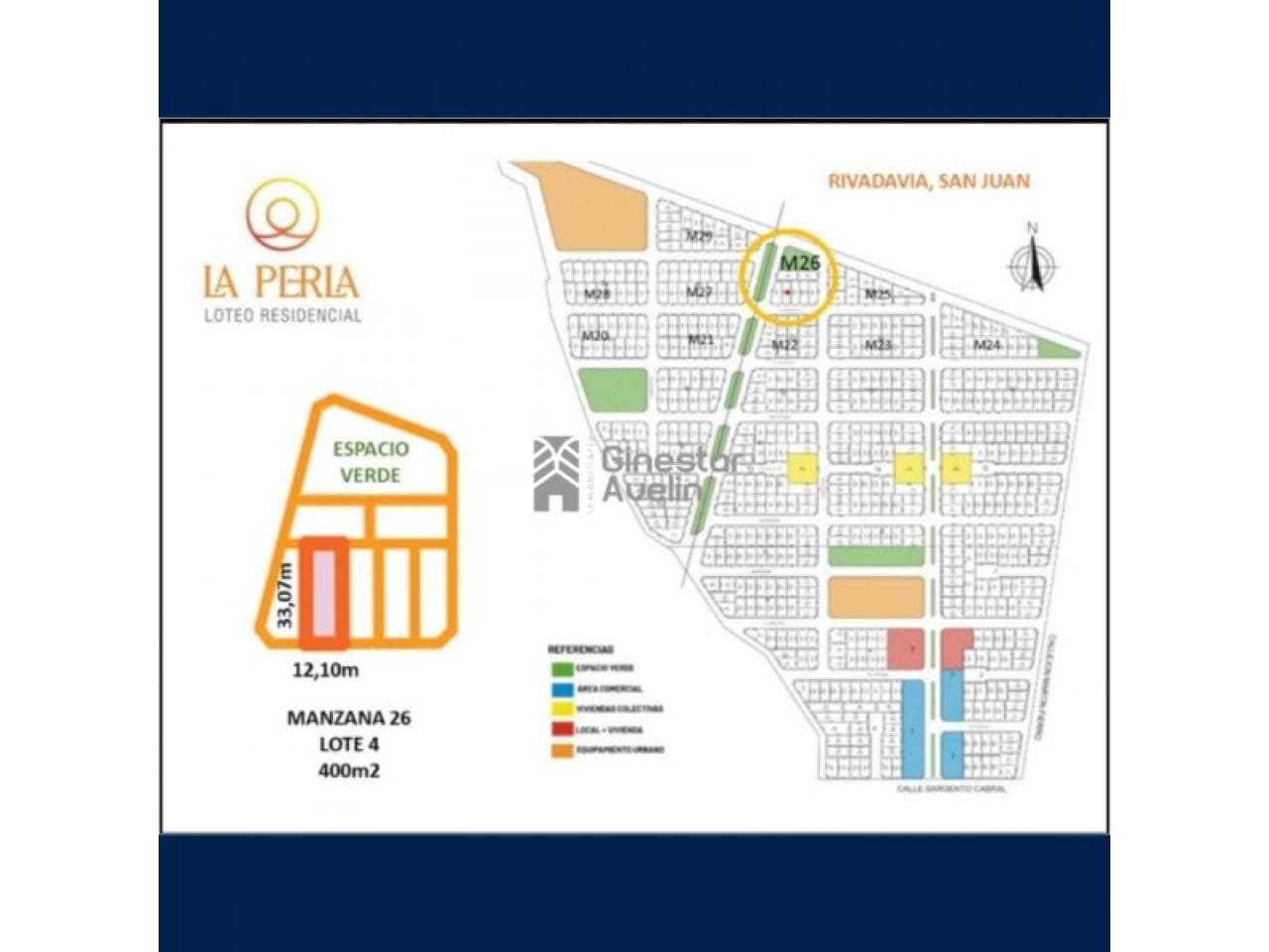 Venta - Lote "la Perla" - Rivadavia - 400m2 - Oportunidad