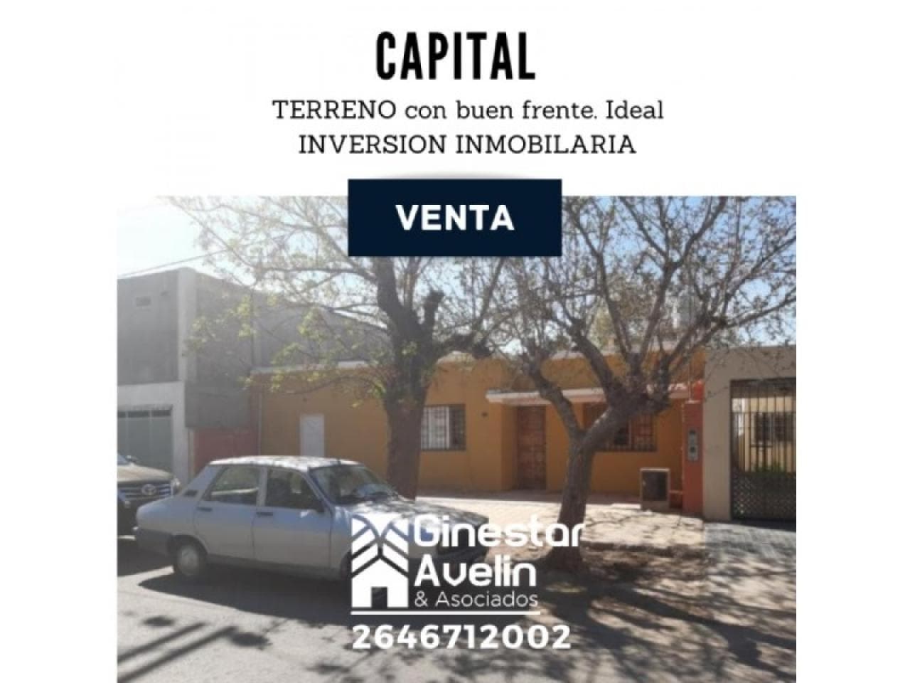Venta Terreno, Buen Frente. Ideal Inversión Inmobiliaria. Capital