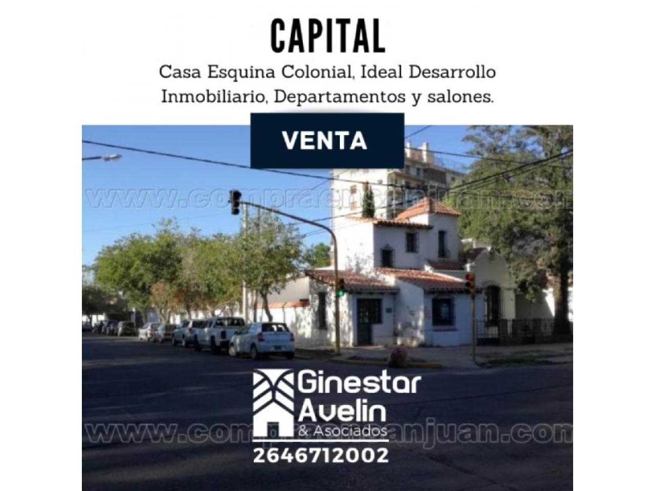 Venta - Casa Esquina Colonial - Ideal Inversores - Desarrollo Inmobiliario - Departamentos Y Salones - Centro - Capital