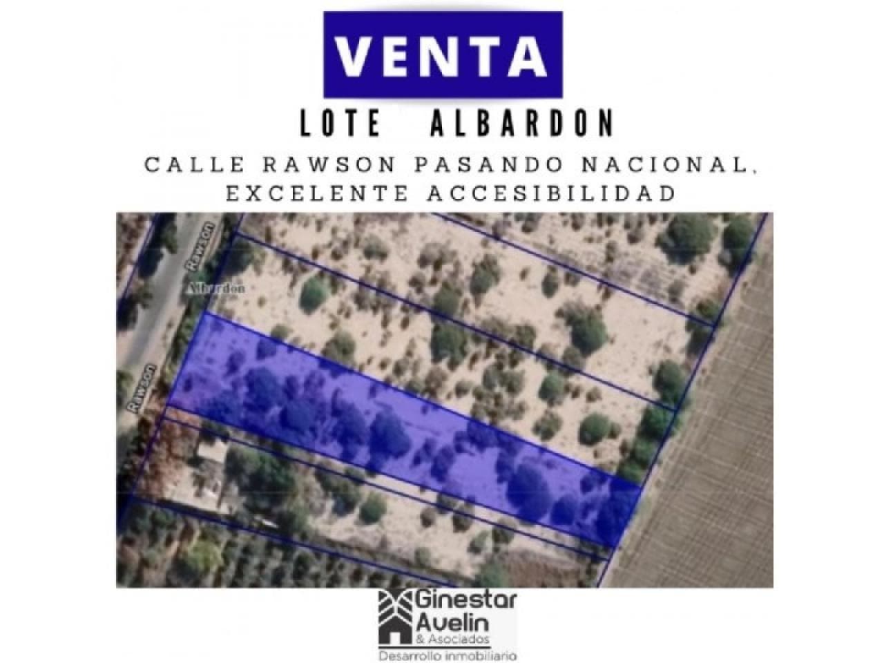 Venta. Terreno En Albardón 2300m2 - Rawson Pasando Nacional - Muy Buena Accesibilidad