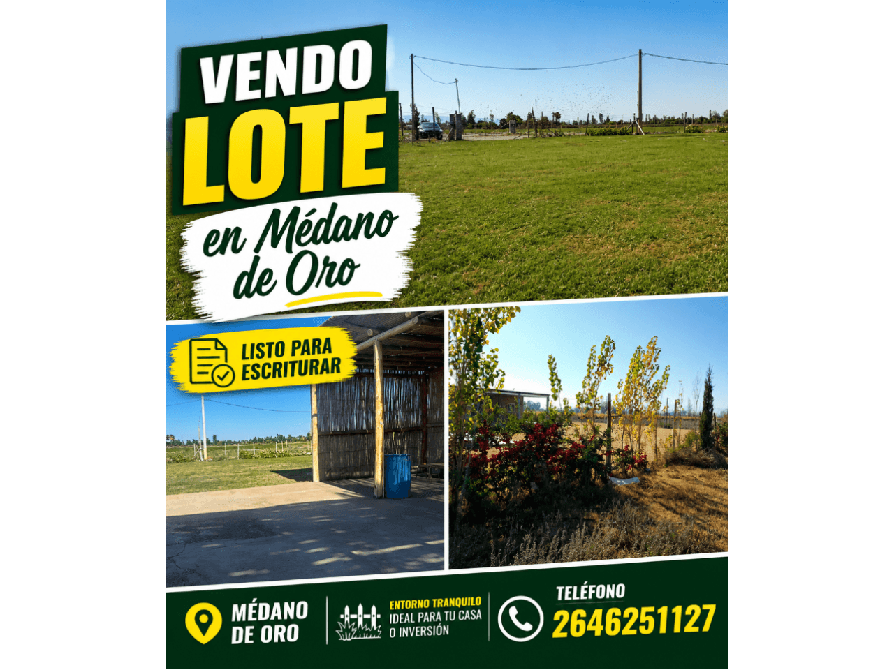Venta. Lote En Medano De Oro