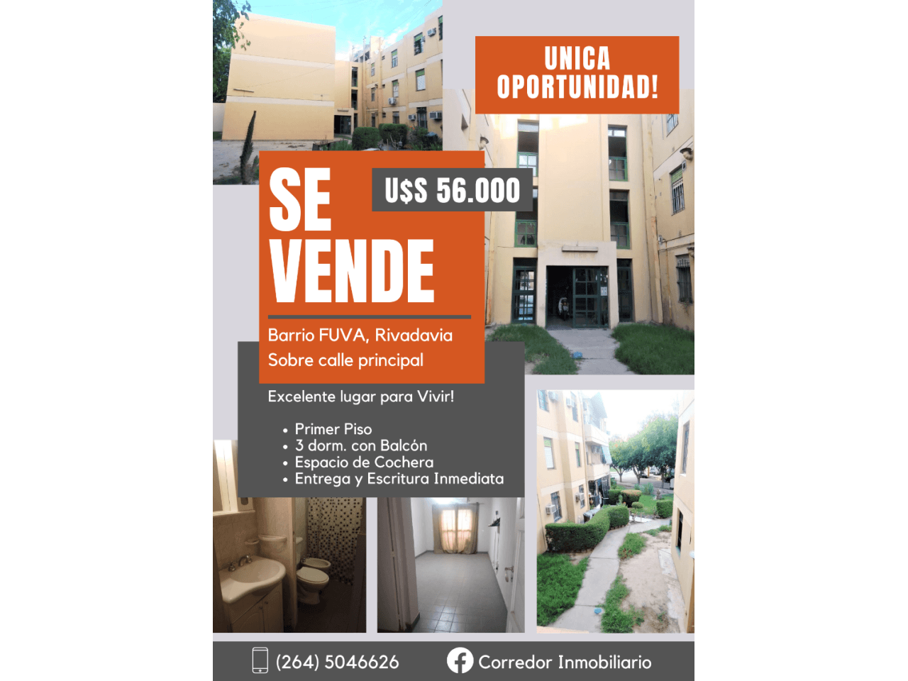 Venta. Dpto Bº Fuva - 3 Dormitorios
