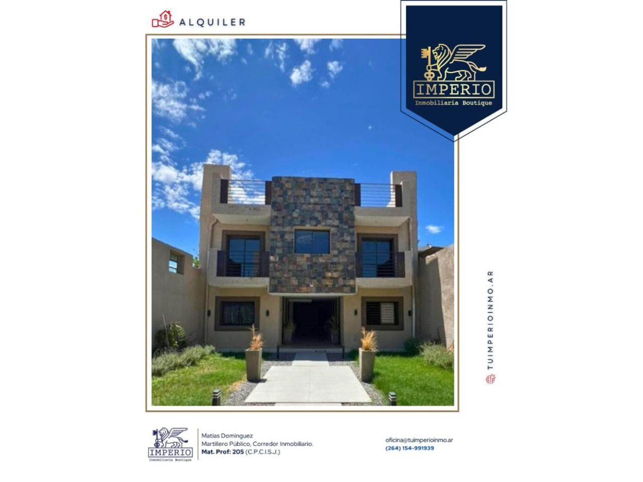 Alquiler. Departamento Amoblado En Planta Baja Con Patio Privado