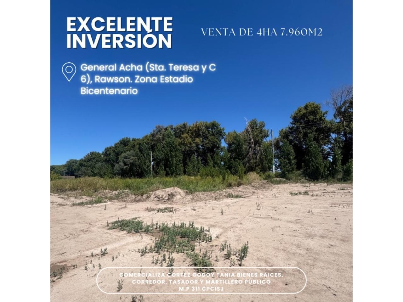 Venta De Hectáreas (aprox. 5ha)  Rawson, Gral. Acha Y Calle 6  Zona Consolidada