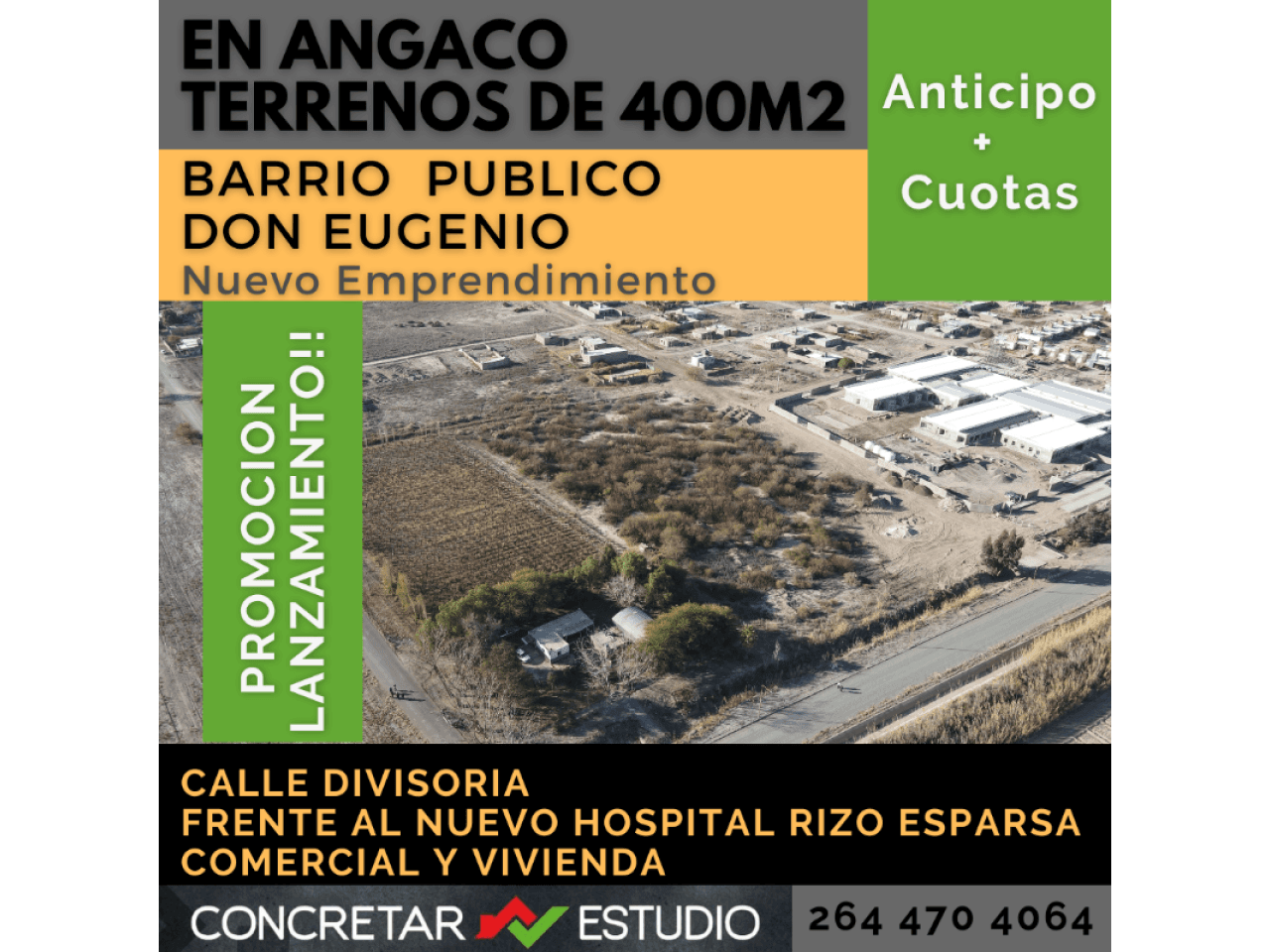 📍 Loteo Público Frente Al Nuevo Hospital De Angaco📍 Promoción Lanzamiento