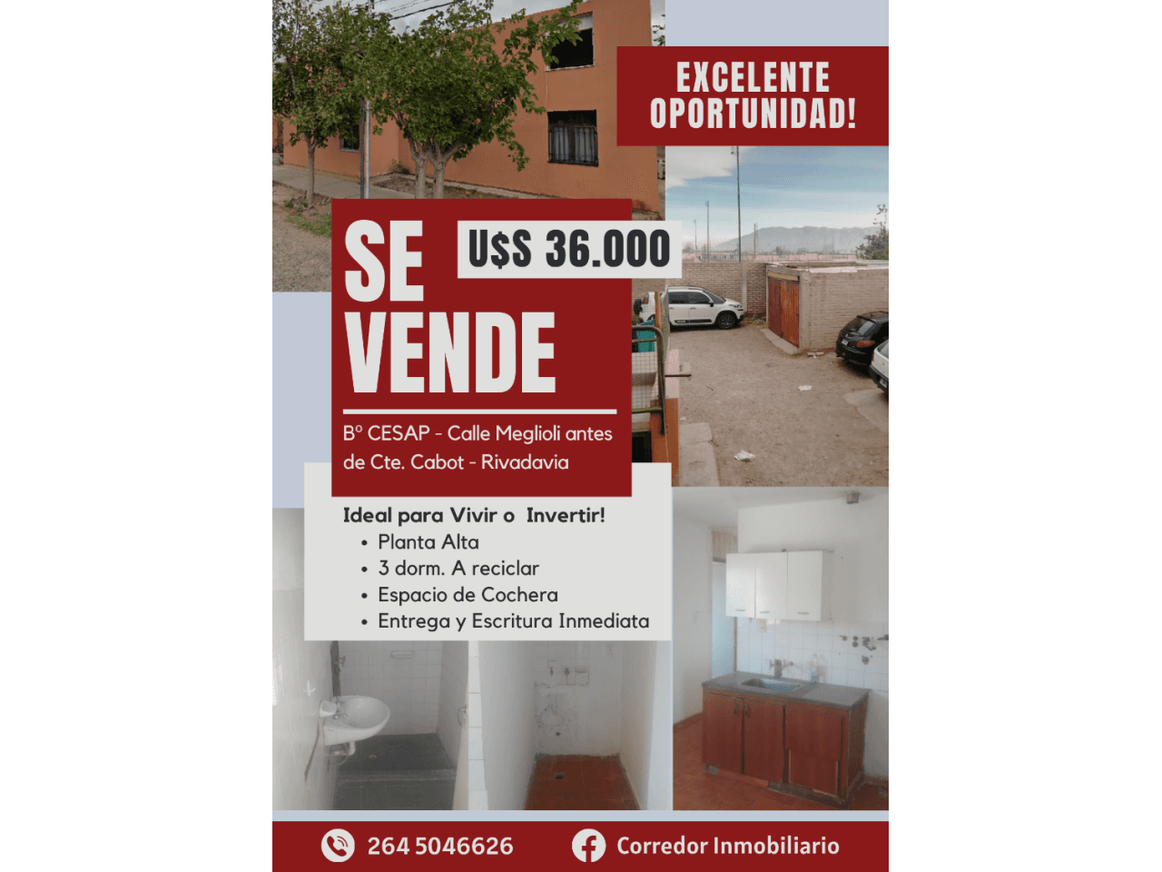 Venta. Dpto Bº Cesap