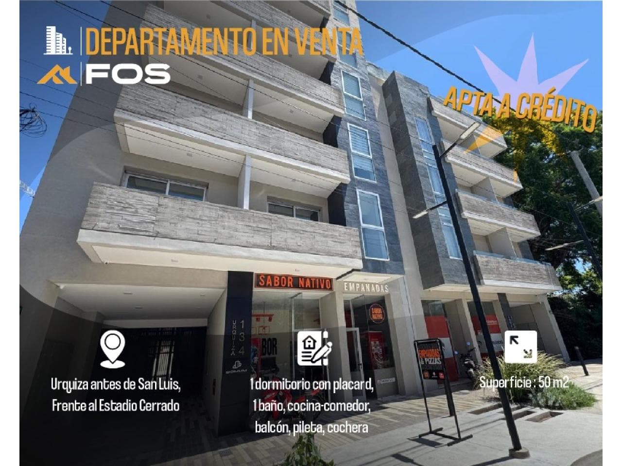 Venta - Departamento De 1 Dormitorio Frente Al Estadio Cerrado - Capital