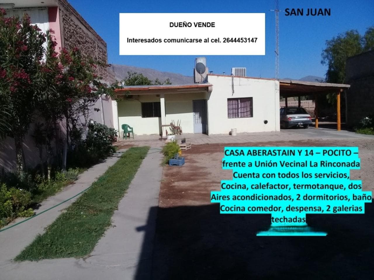 Casa Antisísmica Amplios Ambientes, Hermoso Lote Y Excelente Ubicación Rinconada Pocito