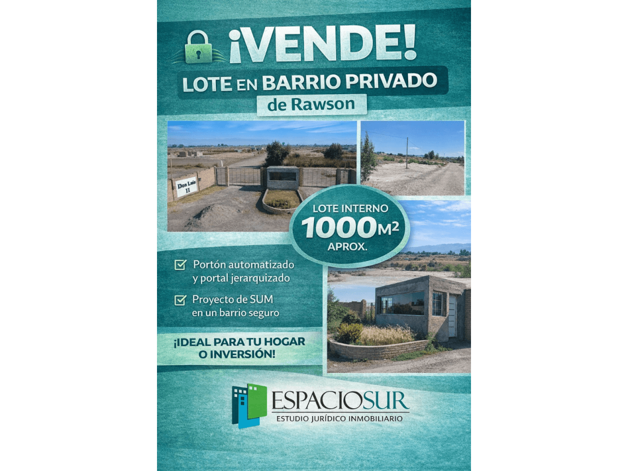 Rawson 🌞: Venta. Barrio Privado Don Luis 2