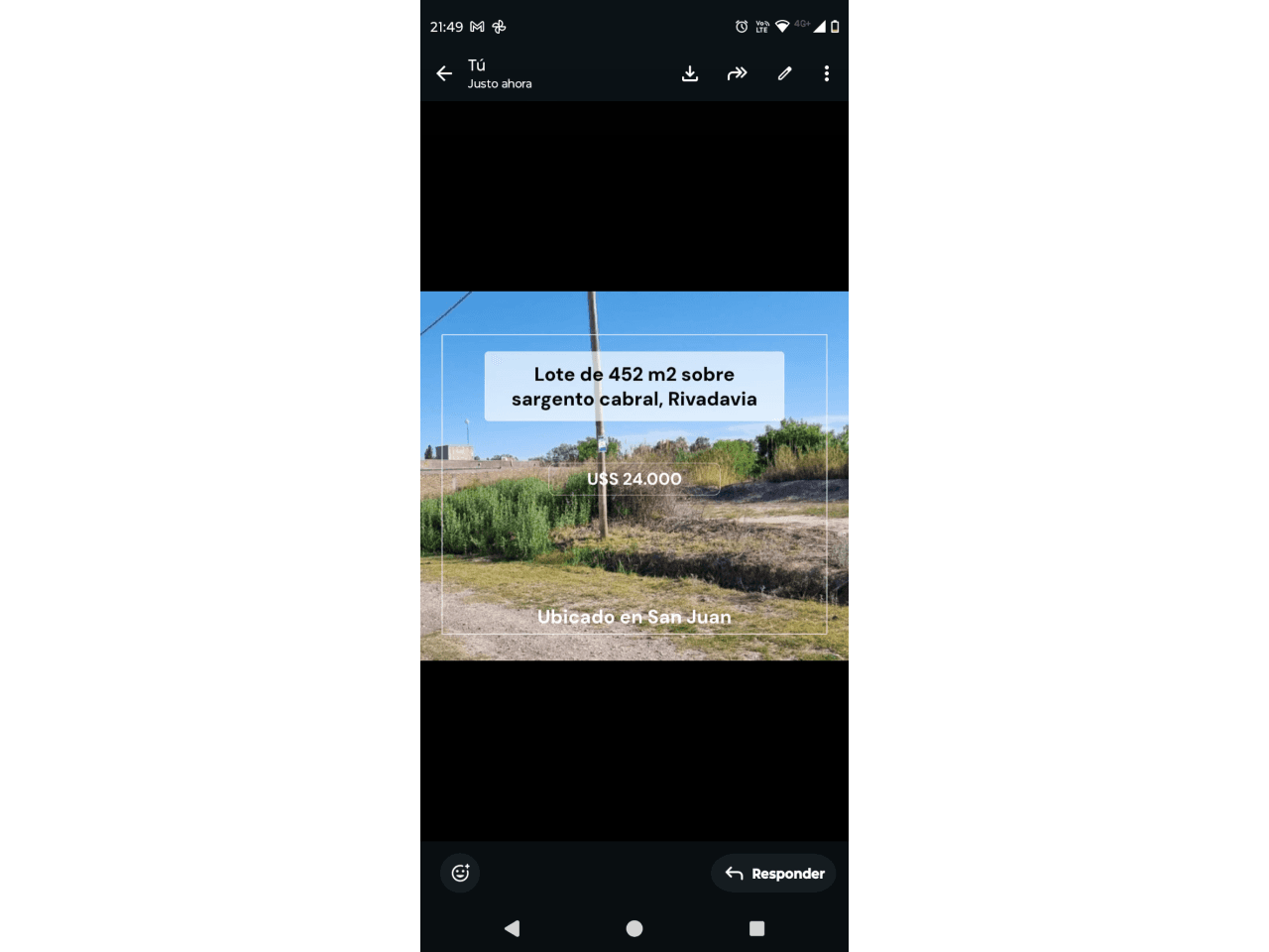 Vendo Lote Rivadavia Inmaculado