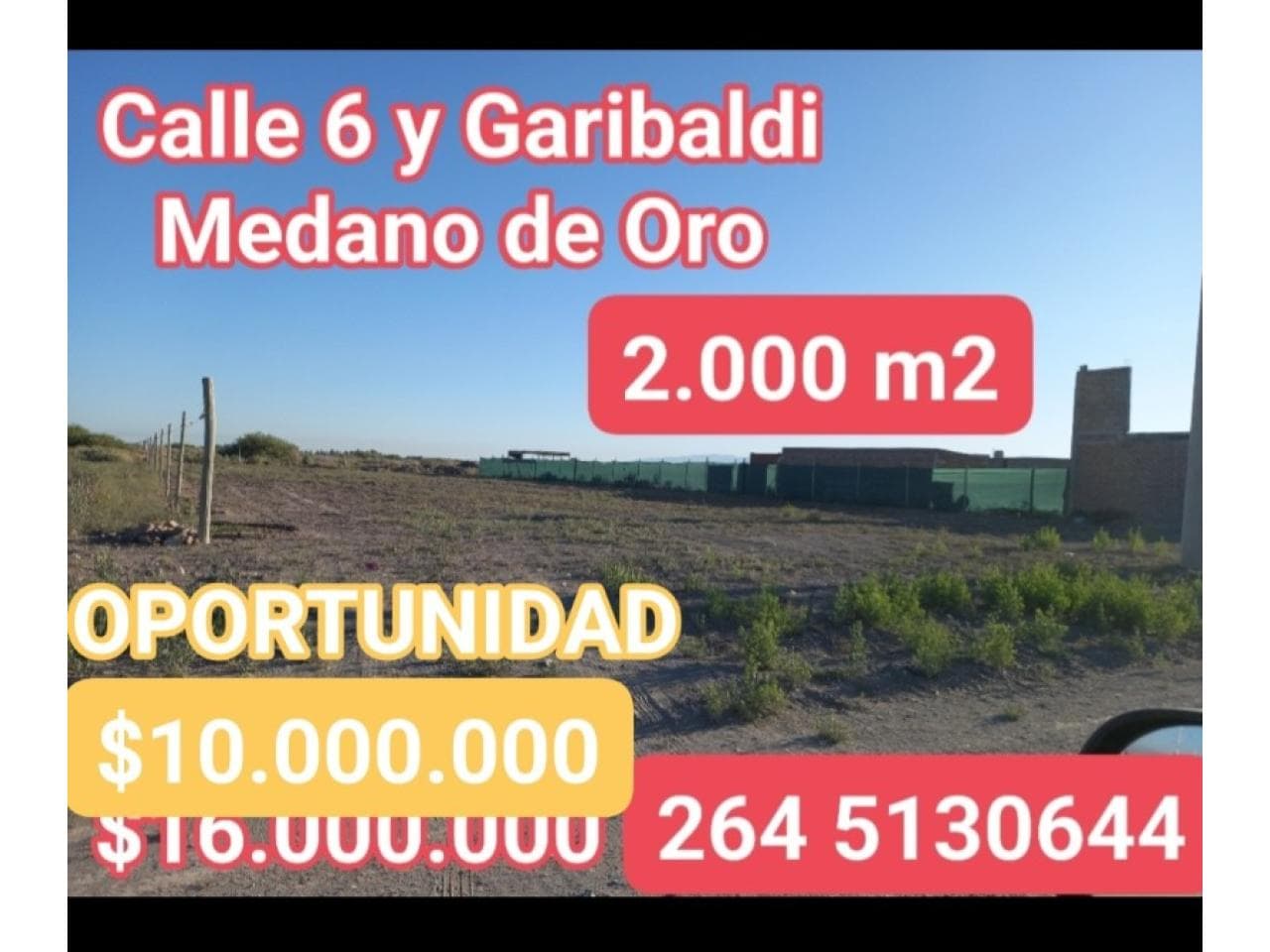 Anticipo Y Hasta 84 Cuotas... 2.000m2, Calle 6 Y Garibaldi, Nc Propia