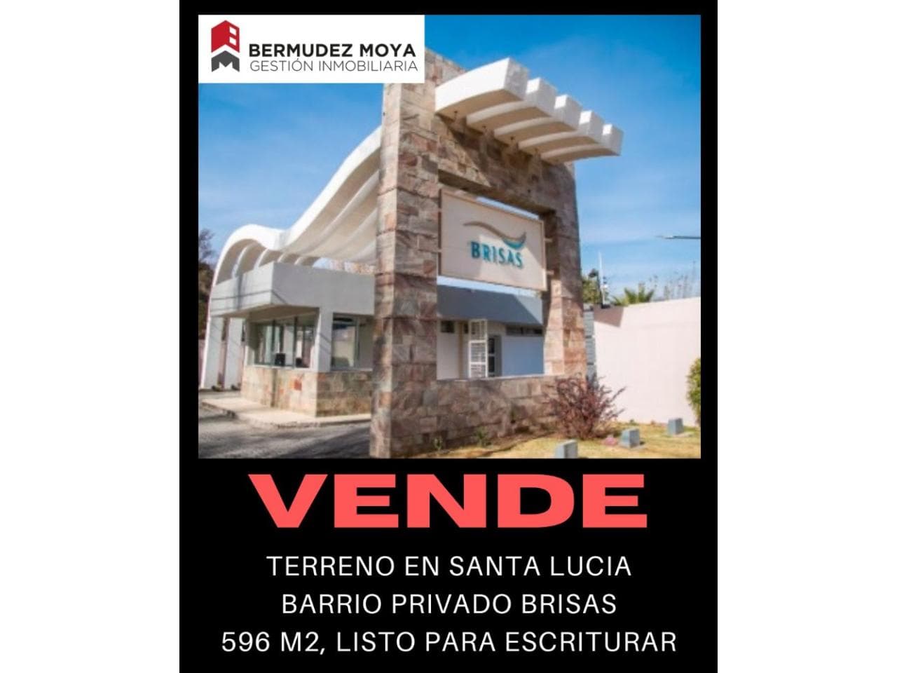 Venta. Lote En Santa Lucia, Barrio Privado Brisas, 596 M2, Listo Para Escriturar