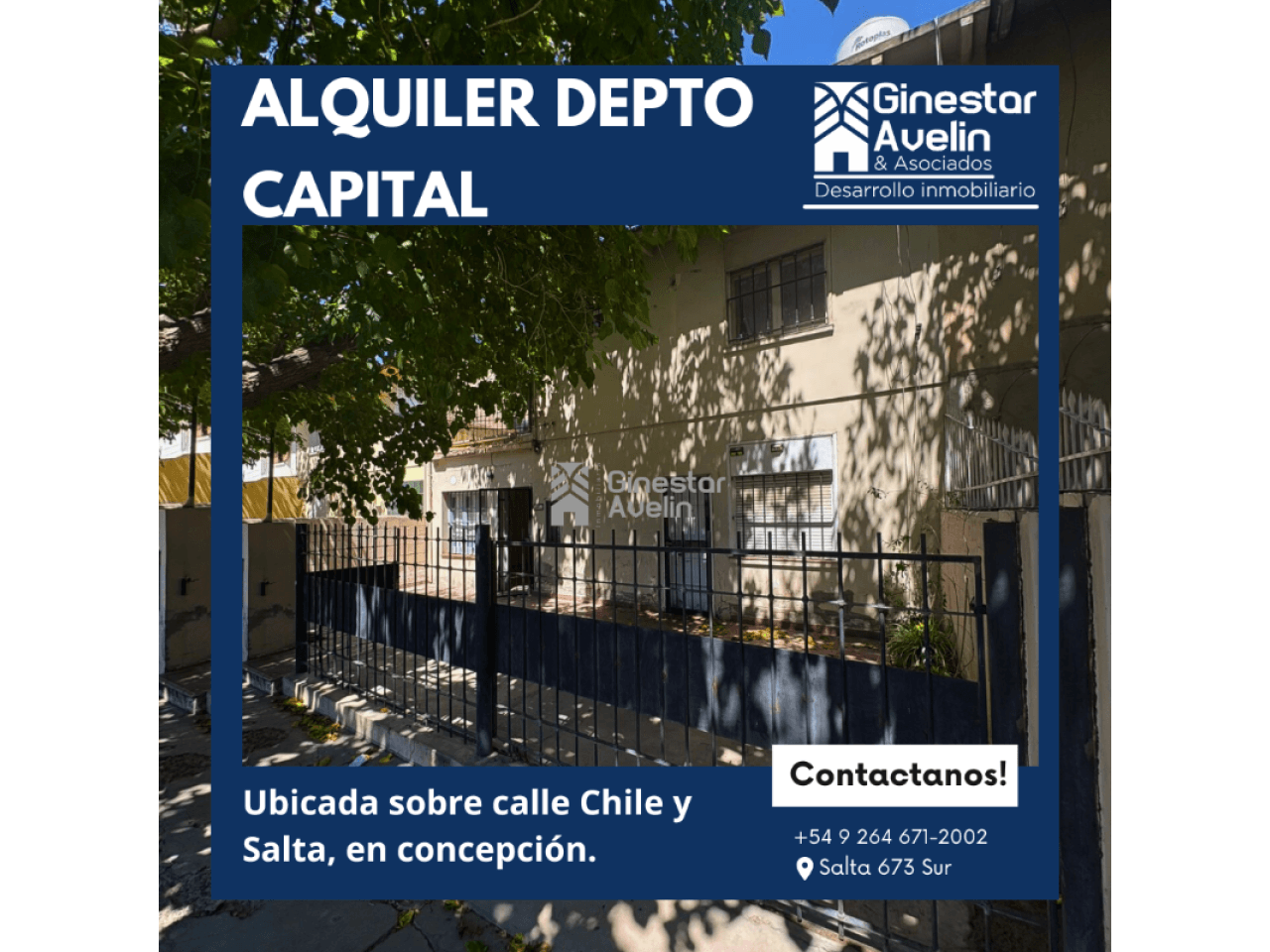 Alquiler - Departamento - Capital - Planta Baja - A Mts. De Av. Rawson