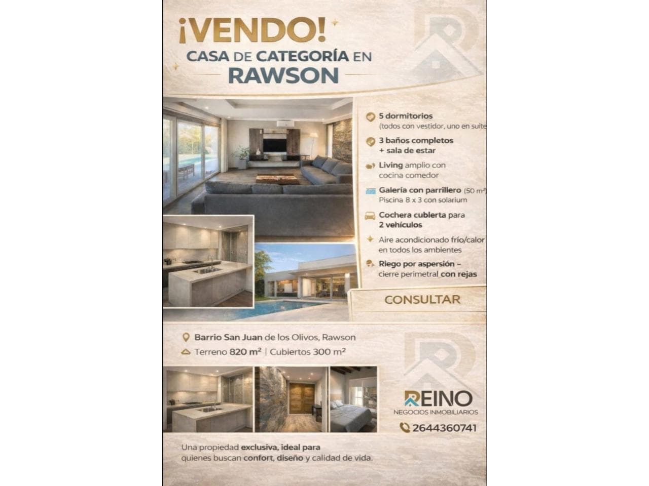 Vendo Casa De Categoría. Rawson