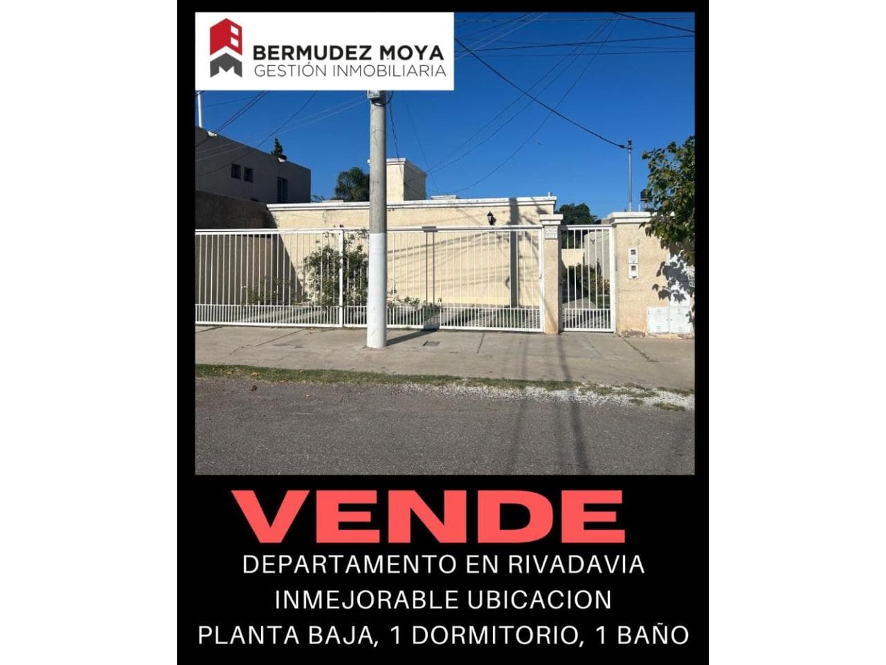 Venta. Departamento En Planta Baja, Barrio Mirasoles, Rivadavia, A Metros De Calle Cabaña, 1 Dormitorio, 1 Baño