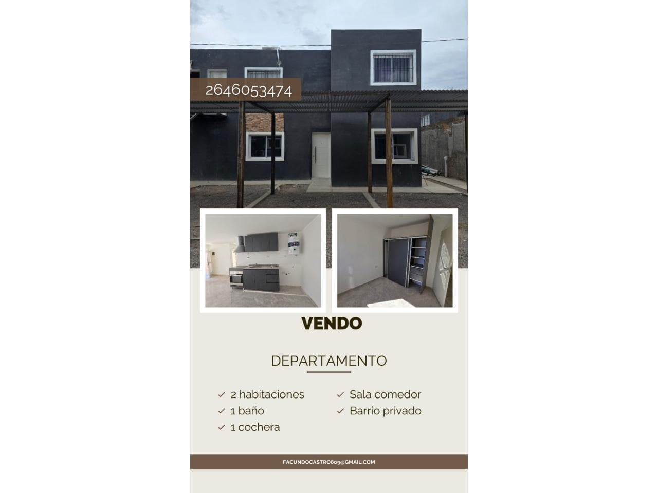 Venta Departamento - B° Privado. Chimbas