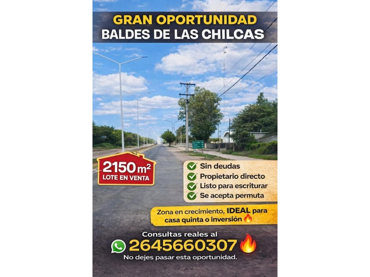 Venta. Lote De 2150 M2 En Valle Fértil