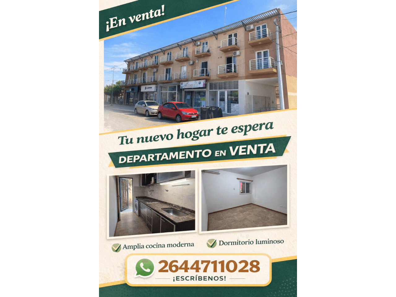 Venta. Departamento Complejo Brasil 1. Capital