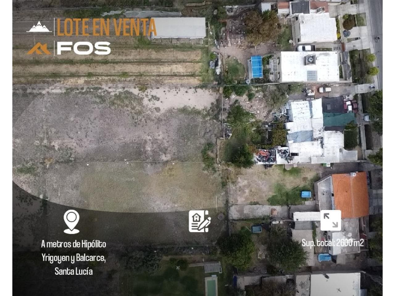 Venta. Lote A Metros De Hipólito Yrigoyen Y Balcarce - Santa Lucia