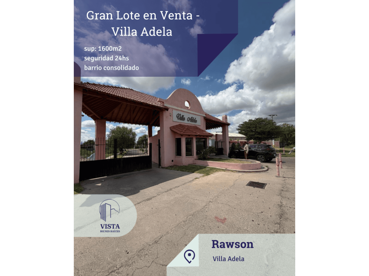 Venta. Exclusivo Lote De 1600 M² En Barrio Privado Villa Adela  Espacio, Seguridad Y Ubicación Privilegiada. Rawson