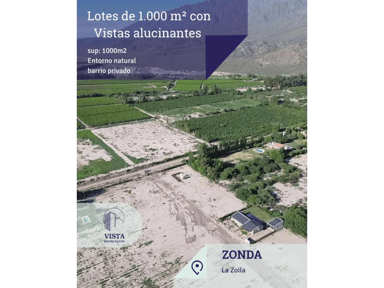 Venta. Exclusivos Lotes En Venta De 1.000 M² Entre Montañas Y Viñedos - Zonda, San Juan