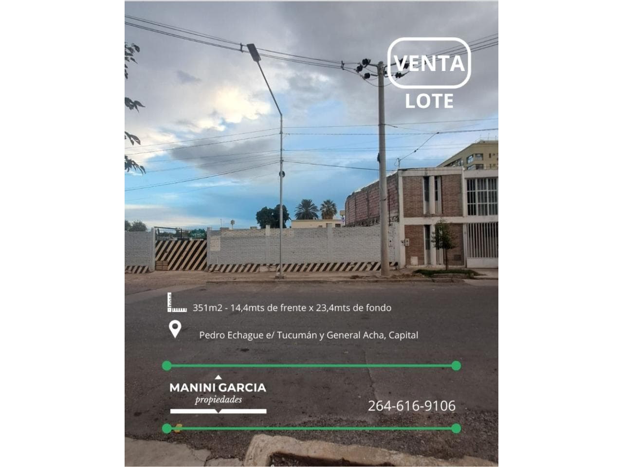 Venta - Lote De 351 Mts2 - Sobre Pedro Echague - Capital
