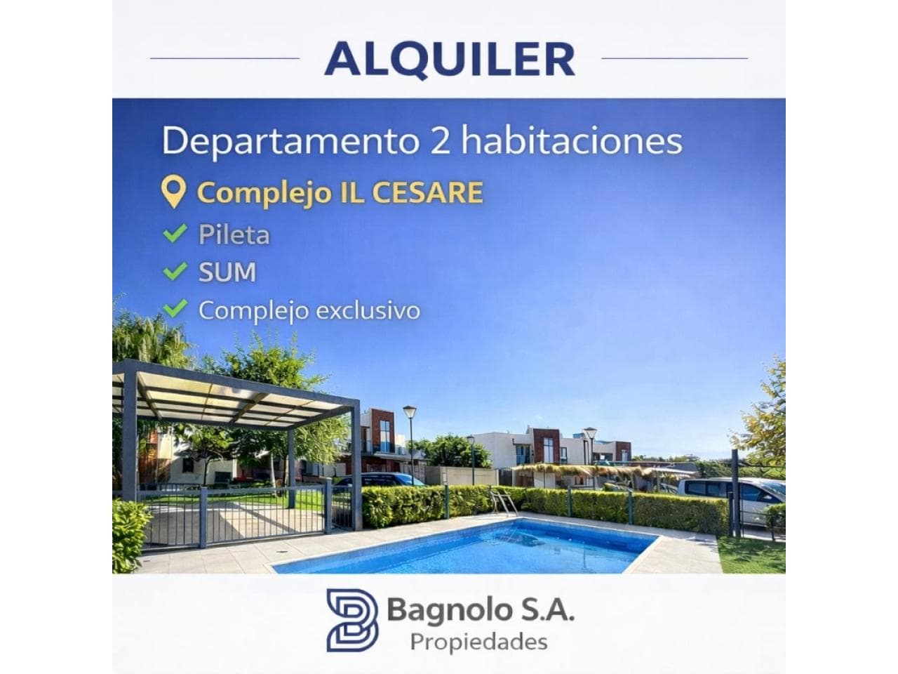 Alquilo Departamento De Categoría En Complejo Il Cesare - 2 Dormitorios - Concepción (planta Baja)