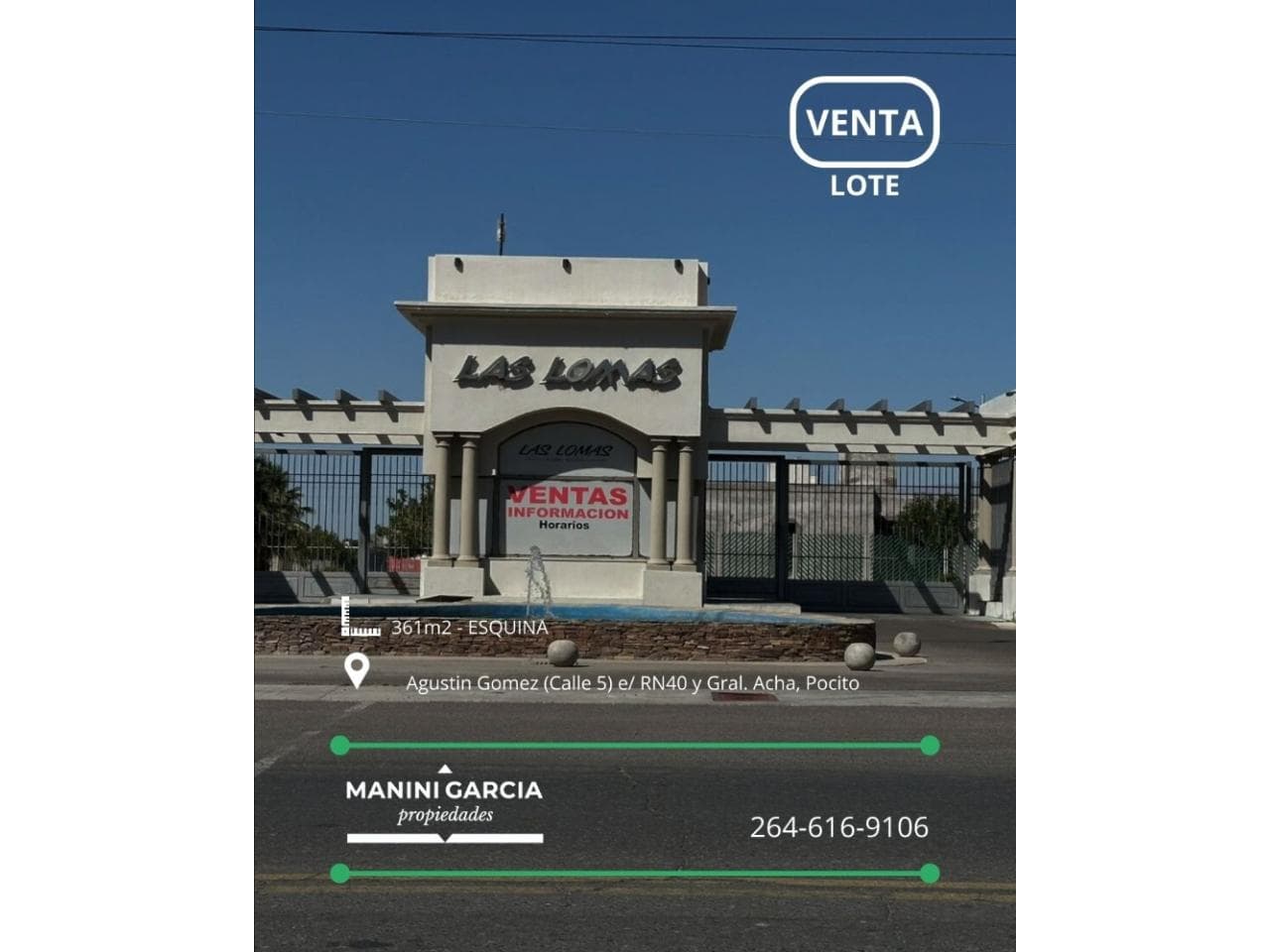 Venta - Lote En Barrio Las Lomas - Pocito
