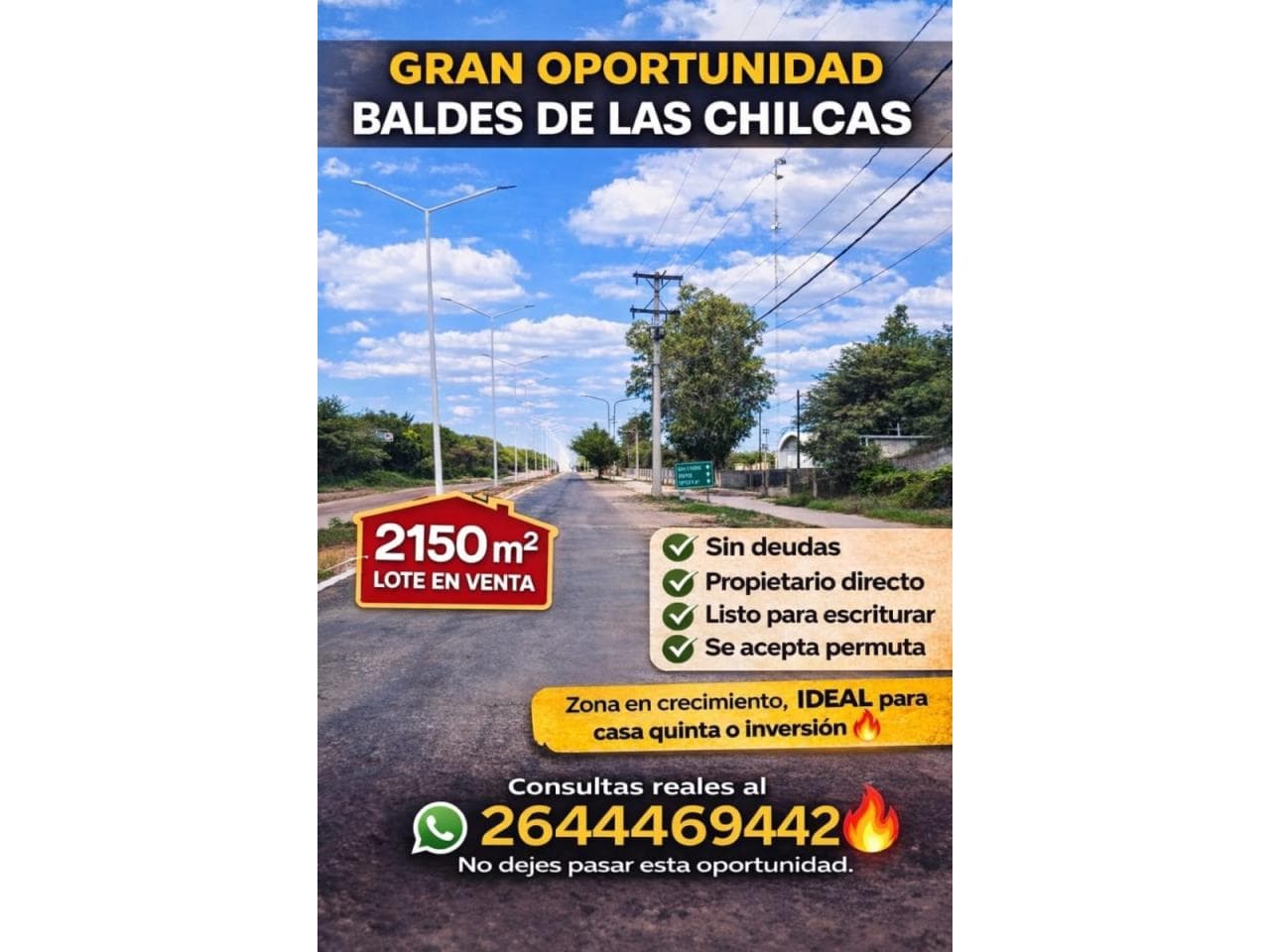Vendo - Permuto Terreno En Valle Fértil - Balde De Las Chilcas