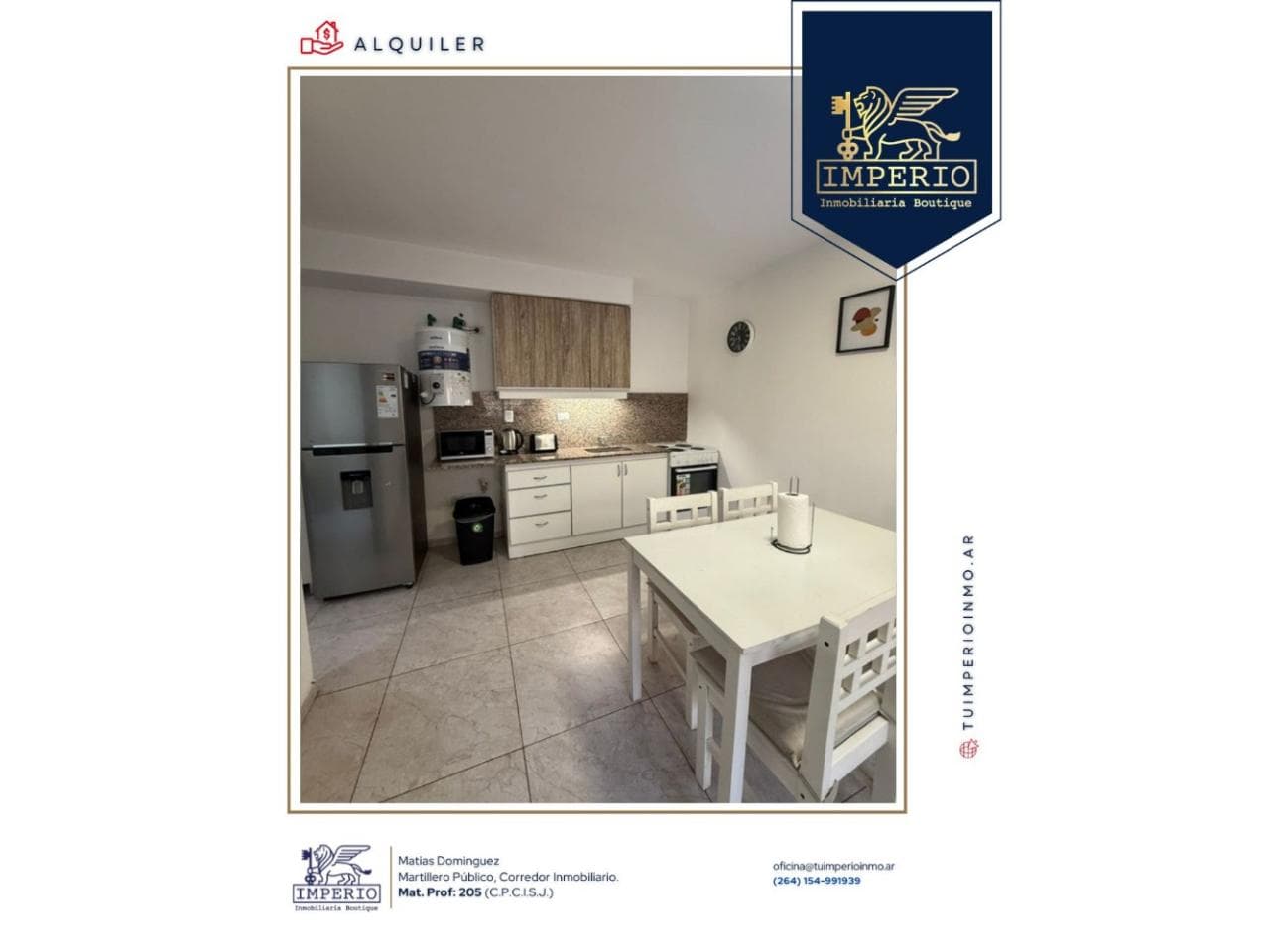 Alquiler - Departamento Equipado + Espacio Vehicular Exclusivo