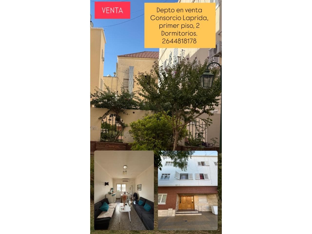Venta. Depto, 2 Dormitorios. En Consorcio Laprida. Capital