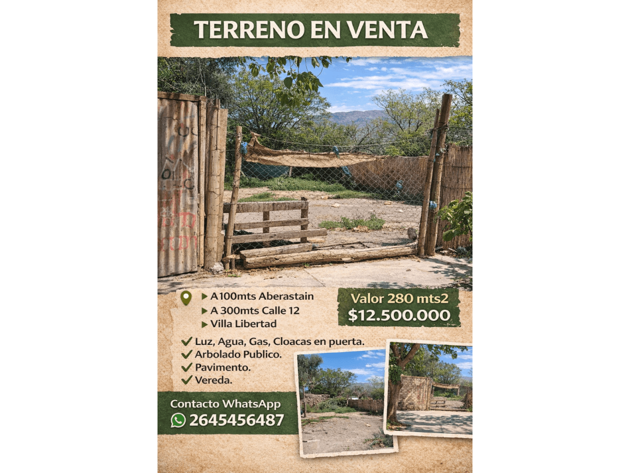 Venta De Lote 280 M2 Pocito