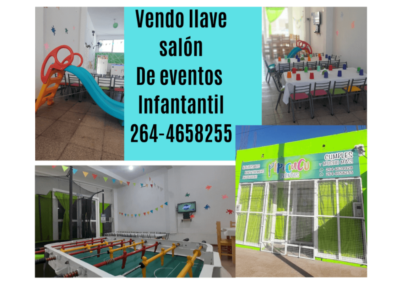 Venta Llave De Salón De Eventos Infantiles. Rawson