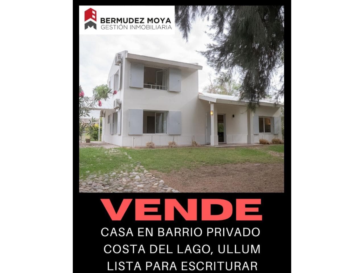 Venta. Casa En Barrio Privado Costa Del Lago, Ullum, 2 Plantas, 3 Dormitoritos, 2 Baños, Piscina