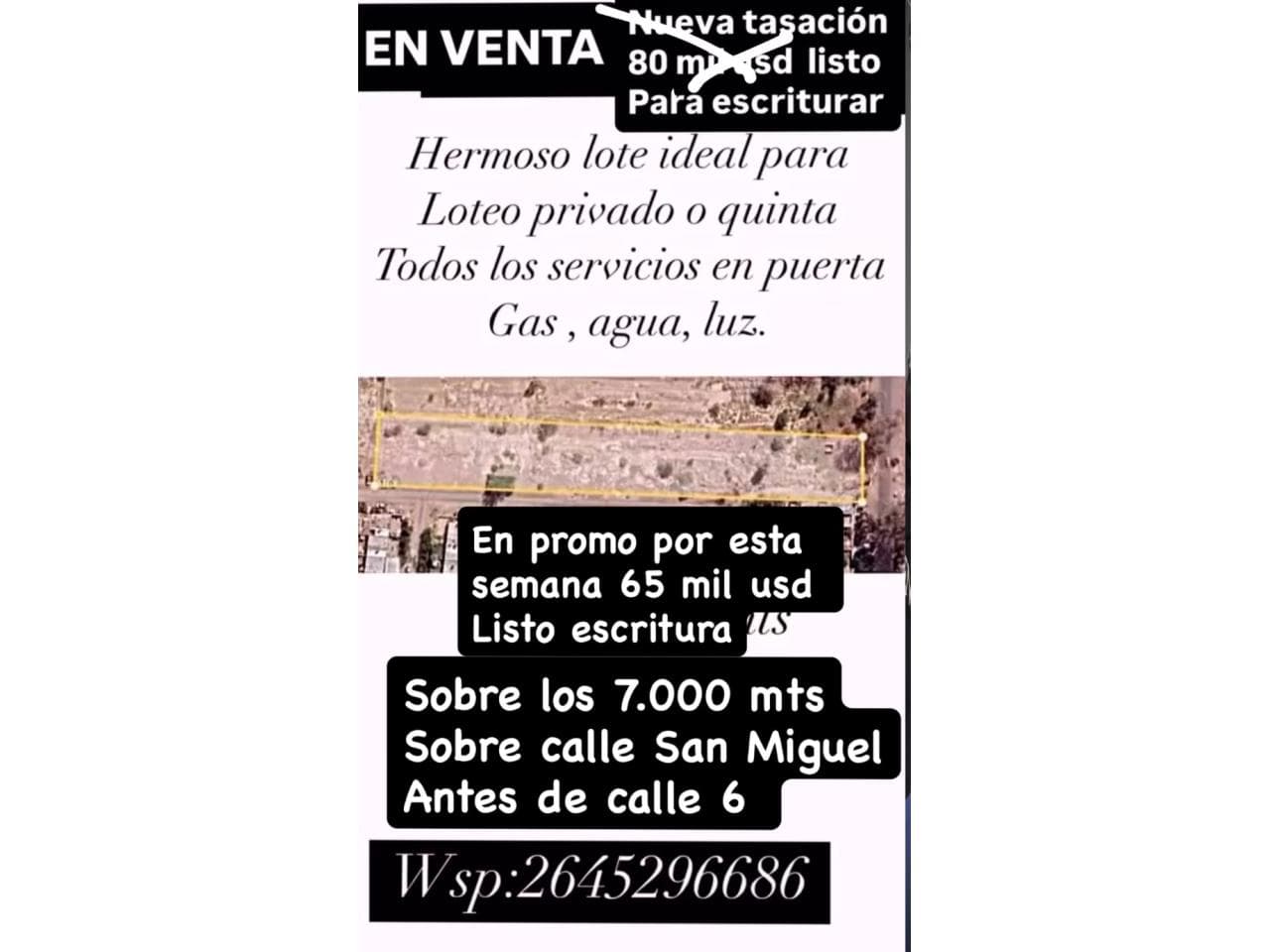 Venta Lotes 7000 Mts. Rawson