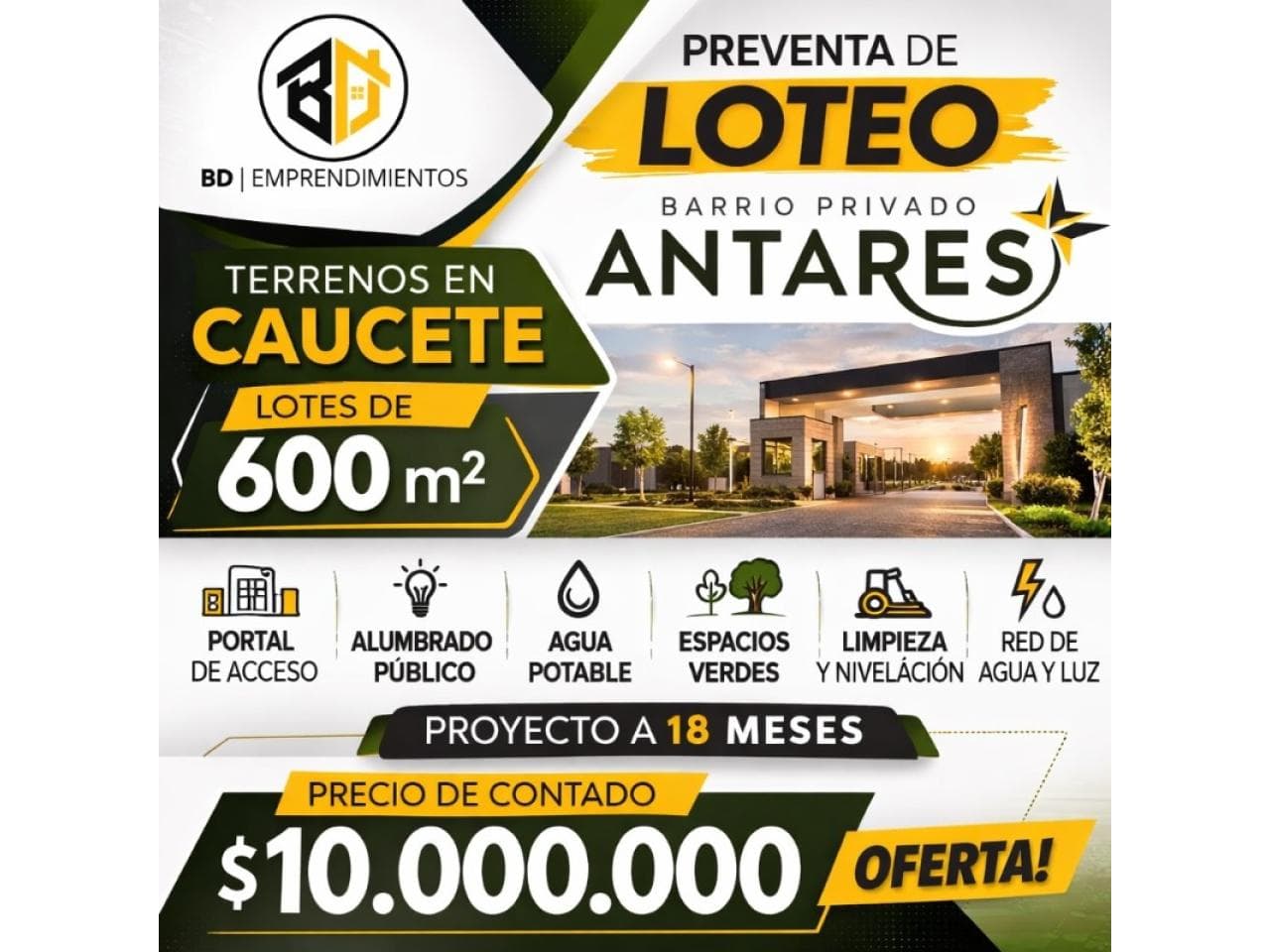 Preventa De Loteos - Barrio Privado Antares. Caucete