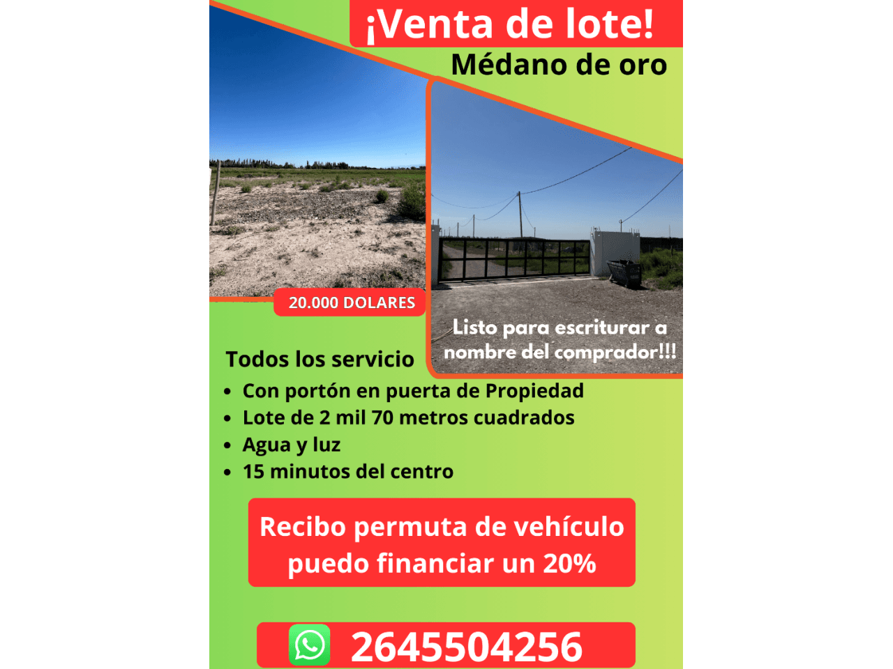 Venta Lote Medano De Oro