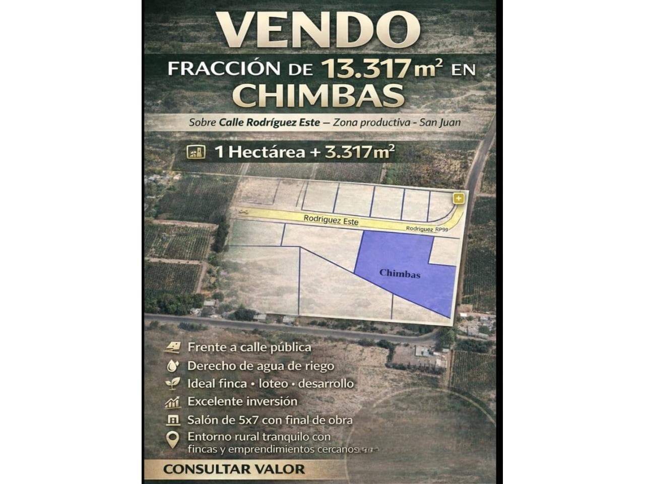 Vendo Terreno 13.317 M2