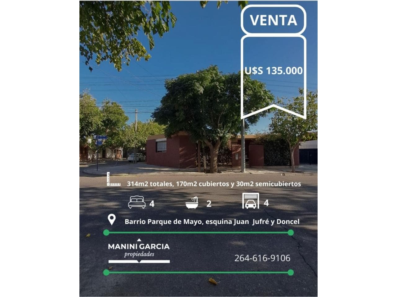 Venta. Casa Esquina - Barrio Parque De Mayo - 4 Dormitorios