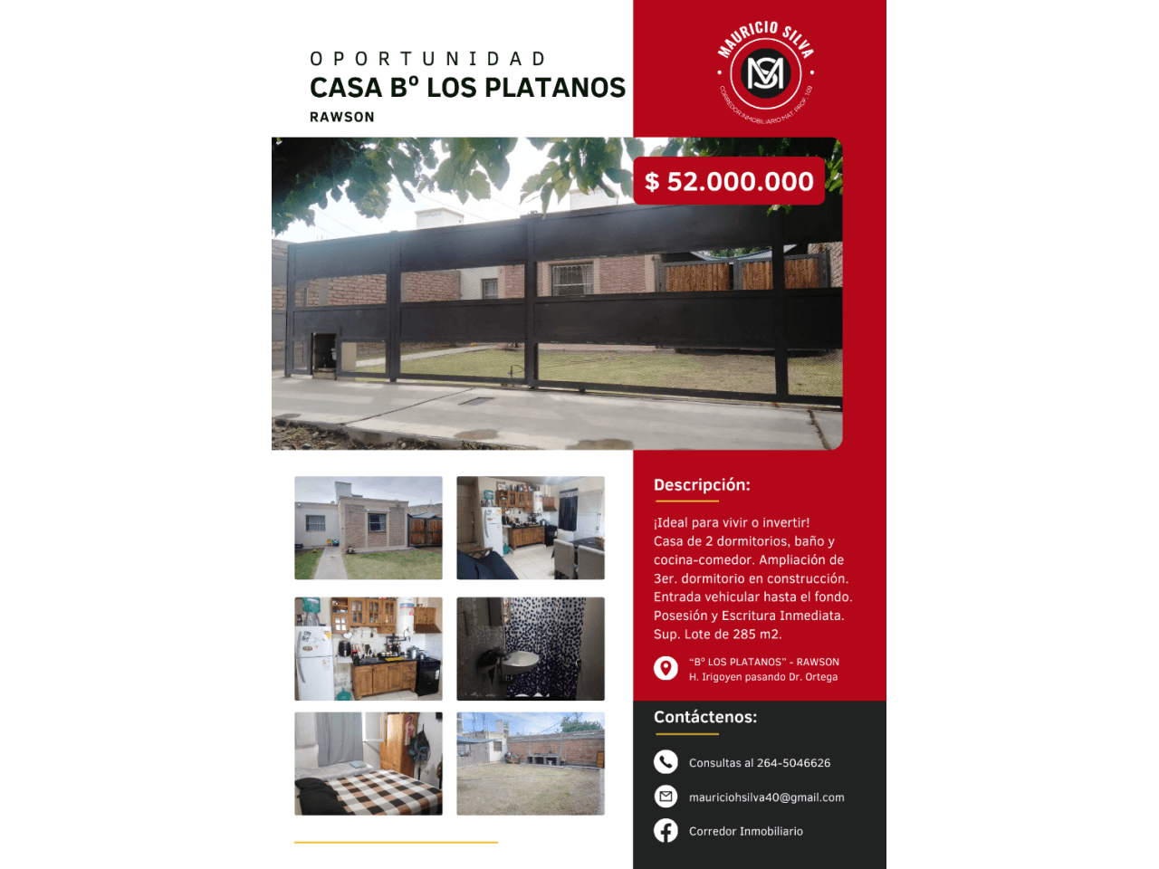 Venta. Casa Bº Los Plátanos - Rawson