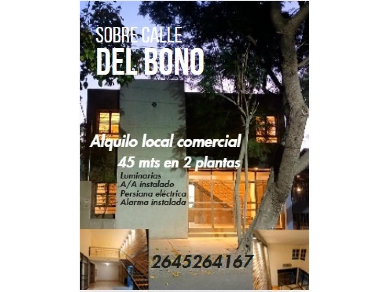 Alquiler. Hermoso Local Comercial Sobre Calle Del Bono. Capital
